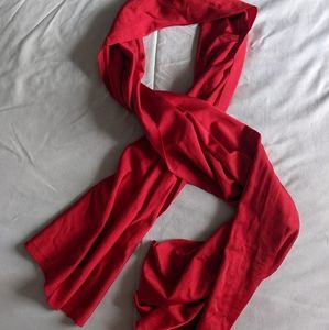 Red long scarf